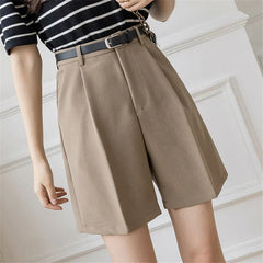 WomenSuit Shorts Spring New High Waist Straight Loose Trousers Shorts