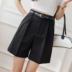 WomenSuit Shorts Spring New High Waist Straight Loose Trousers Shorts