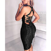 Sequined Bandage Bodycon Dress