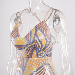 Sexy Slip Long Golden Prom Dress