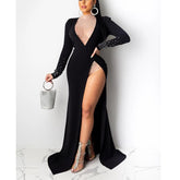 Diamonds Long Sleeve Party Dress
