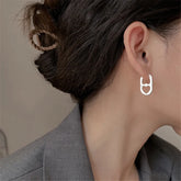 Stainless Steel Hollow Heart Personality Wedding Party Birthday Jewelry Earring