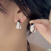 Pea Shaped Copper Alloy Gold Drop Woman Fashion Goth Party Girls Unusual AccessOry Earring