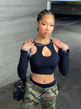 Summer Long Sleeve Cropped Corset Aesthetic Club O Neck Fairy Grunge Crop Tops