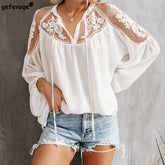Summer Solid Color Chiffon Plus Size Shirts Loose V-neck Korean Fashion Clothing