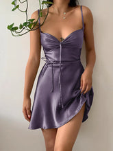 Summer Condole Pure Color Belt Skirt New Spring Temperament Cultivate OneMorality Short Skirt Girl Mini Dress