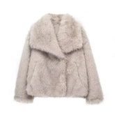 Stand Collar Long Sleeve Autumn Winter Chic Female Coat