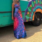 Stretch Lace-Up Sexy Casual Beach Female Boho Dress