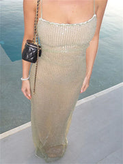 Sequin High Knitwear For Casual Dress