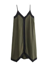 Patchwork Backless Halter V-Neck Elegant Summer Gown Ladies Slim Casual Dress