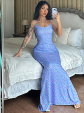 Printed Halter Dresses For Backless Summer Slim Bandage High Waist Spaghetti Maxi Party Casual Dress