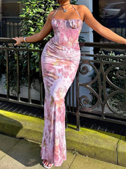 Knitted Strapless Sleeve Elegant Party Fashion Casual Dress