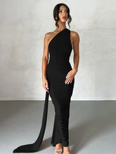 Long One Shoulder Slim Bodycon Backless Nightclub Summer Maxi Dress