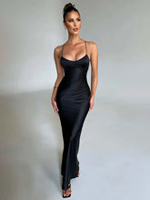 Long Slim Bodycon Spaghetti Strap Backless Spring Summer Maxi Dress