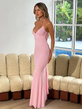 Mermaid Bodycon Elegant Long Halter Backless Nightclub Summer Maxi Dress