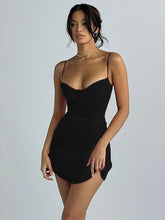 Short A-Line Summer Slim Sling Spaghetti Strap Strapless Backless Mini Dress