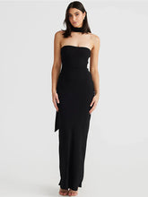 Scarf Print Bodycon Long Backless Nightclub Spring Summer Maxi Dress