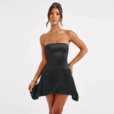 Strapless Bow Summer Short Mini Dress