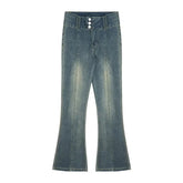 Vintage Brown Low Rise Flare Y2k Brown Long Baggy Denim Bottom