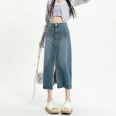 New High Waisted Small Package Hip Half-Body Skirt Jeans