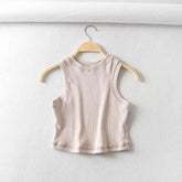 White Cute Short Crop Tops