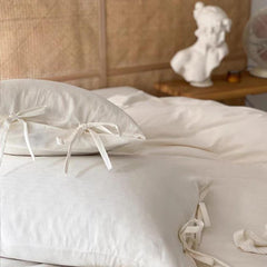 Minimalist White Textured Bedding Set