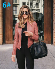 PU Leather Thick Warm Jacket