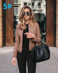 PU Leather Thick Warm Jacket