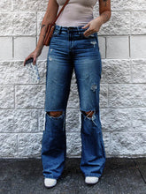 Baggy Ripped Punk Distressed Bell Bottom Trouser