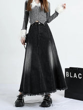 Y2k Harajuku A-Line Vintage Denim Long Skirt Bottom