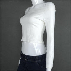 Long Sleeve Sexy Basic Casual Tshirt