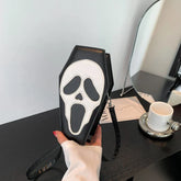 Gothic PU Leather Coffin Shape Punk Style Long Wallet Portable Bag