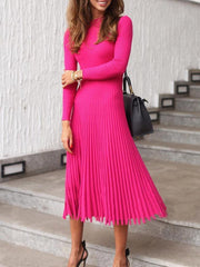 O Neck Long Sleeve Winter Dress