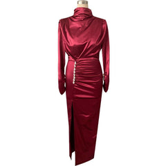 Splits Long Sleeve Maxi Dress