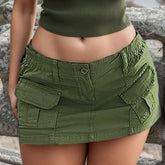 Summer New High Waist Denim Skirts Retro Sexy Tight Hip Blue Basic Casual Skirt