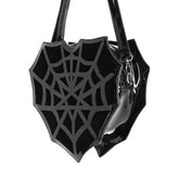 Black Spider Web Punk Creative WomenHalloween Designer Shoulder Crossbody Bag