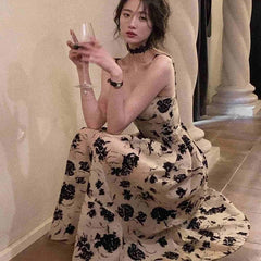 Floral Strap Midi Dress