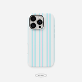 Blue & Pink Striped iPhone Case