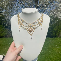 Fairycore Pearl Choker Necklace