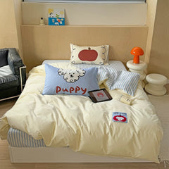 Cute Puppy Cotton Bedding Set