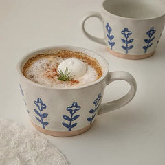 Blue Retro Ceramic Mug