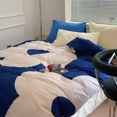 Blue Floral Cotton Bedding Set