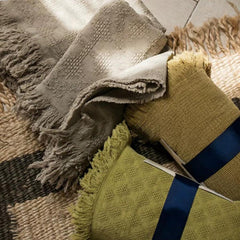 Bohemian Solid Color Cotton Tassel Knit Blanket