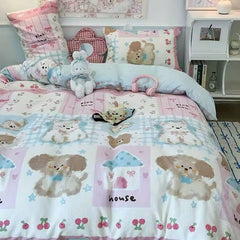 Kawaii Puppy Bedding Set