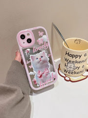 Pink Cat iPhone Case