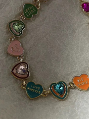 Colorful Love Heart Bracelet