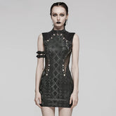 WomenPunk Snake-skin Gothic Hollowed Out Dress