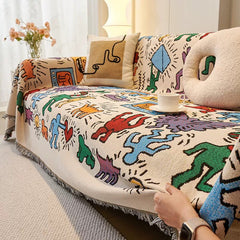 Retro Art Throw Blanket