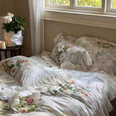 Garden Oil Painting Bedding Set - Green