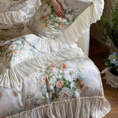 Garden Oil Painting Bedding Set - Green